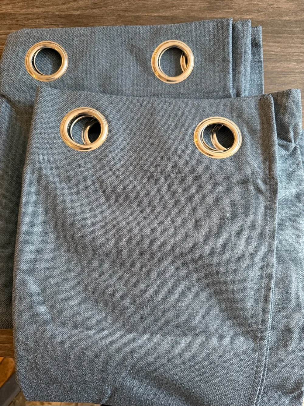 Navy Blackout Linen Curtains - 2 Panels